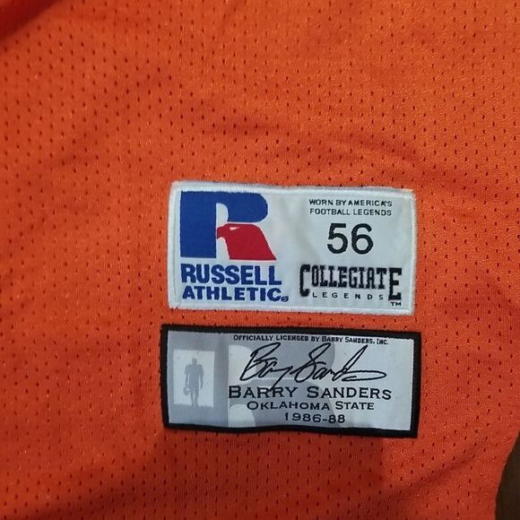 Barry Sanders Oklahoma State Jersey Russell Athletics Collegiate Legends Size 56 - Picture 5 of 7